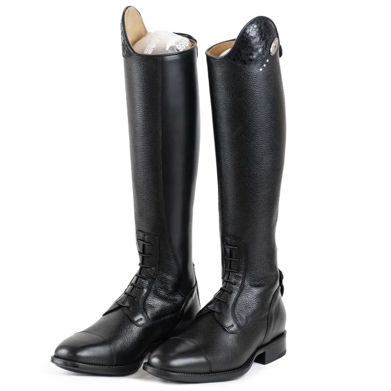 DeNiro Salentino Ice Laced Junior Tall Riding Boots - Quick Black/Black-8