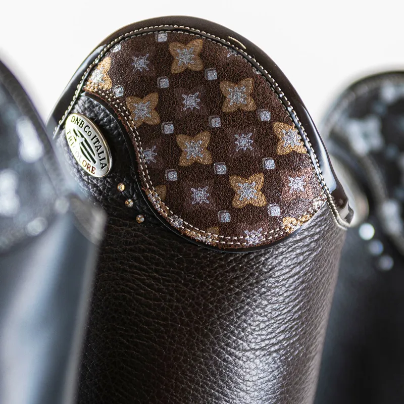 DeNiro Salentino Fortuna Laced Tall Riding Boots - Quick Brown/Brown-2