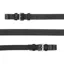 Dever Ascot Rubber Grip Reins with Buckles - Black