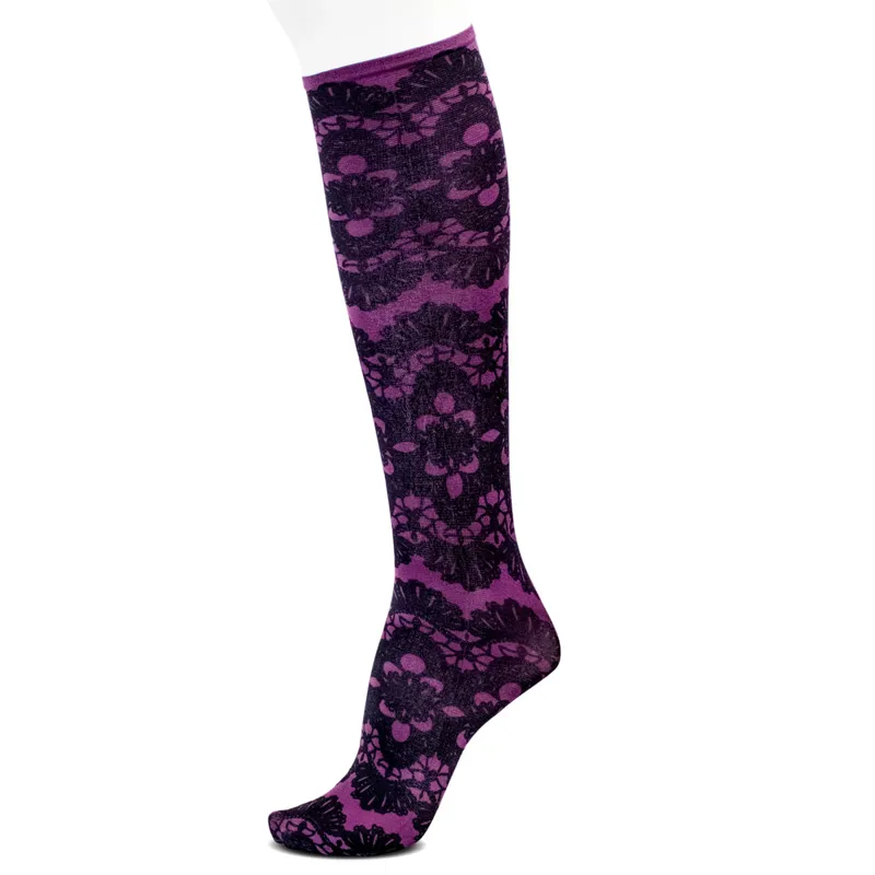 Dever Knee High Riding Socks - Daisy Magenta