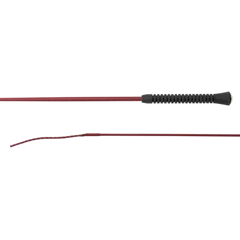 Dever Rider 01 Rubber Handle Dressage Whip - Burgundy