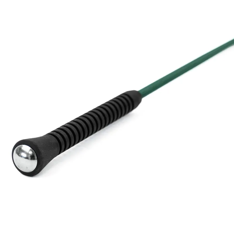 Dever Rider 01 Rubber Handle Dressage Whip - Dark Green-2