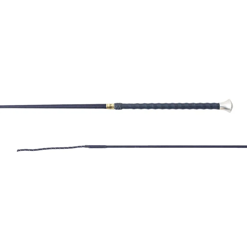 Dever Rider 15 Metal Top Dressage Whip - Navy-1
