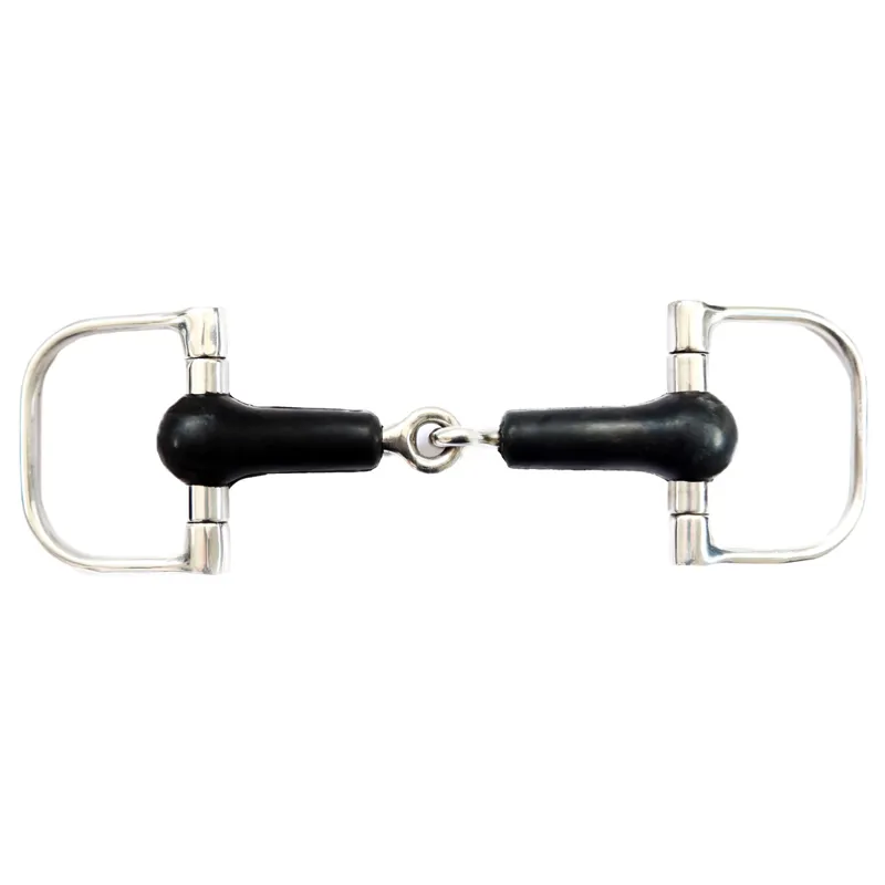 Dever Single Jointed Rubber D-Ring Bit