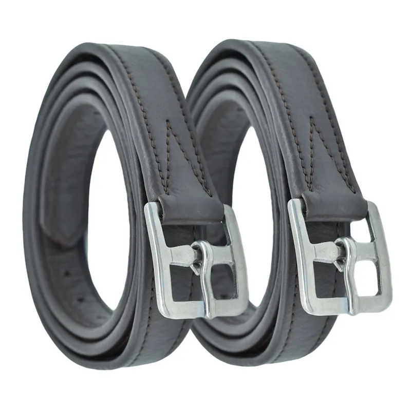 Dever Curved Buckle Soft Stirrup Leathers - Black