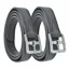 Dever Classic Curved Buckle Hide Covered Soft Stirrup Leathers - Black