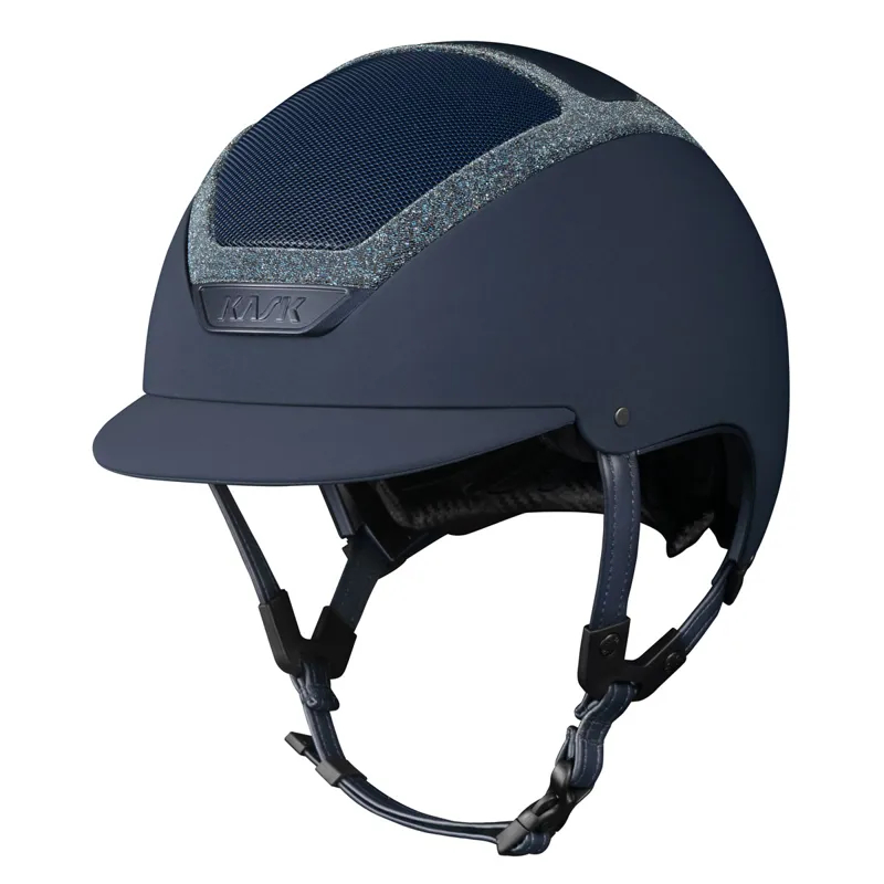 KASK Dogma Chrome Crystals Frame Riding Hat - Navy/Navy