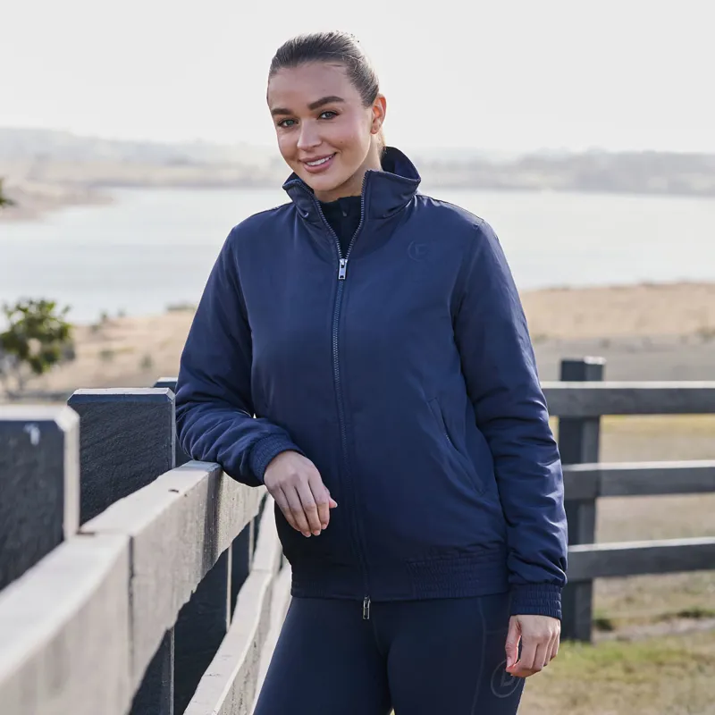 Dublin Zip Through Team Womens Waterproof Blouson Jacket - Navy-4