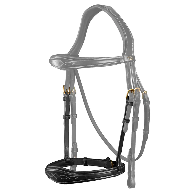 Dy'on D Collection Anatomic Noseband - Black