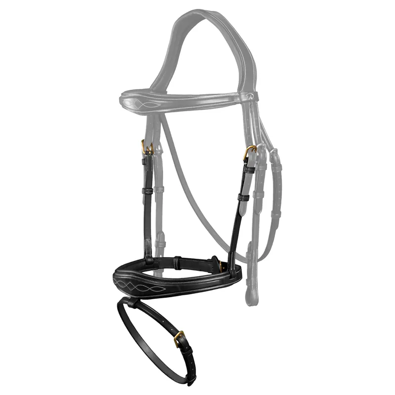 Dy'on D Collection Anatomic Flash Noseband - Black