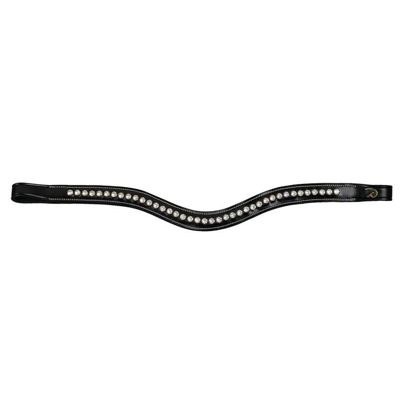 Dy'on D Collection Swarovski V-Shape Browband - Black/White