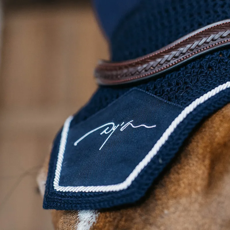 Dy'on Diamond Soundless Fly Veil - Navy-1