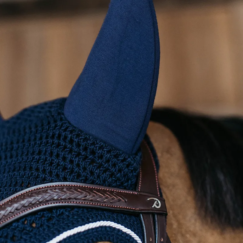 Dy'on Diamond Soundless Fly Veil - Navy-2