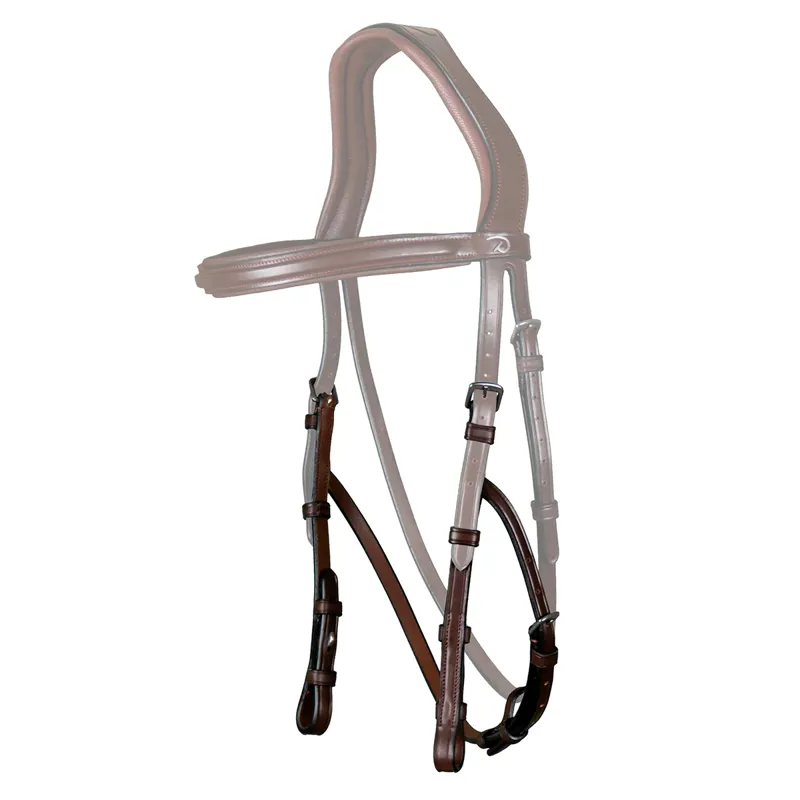 Dy'on New English Hackamore Bridle Cheek Pieces - Brown
