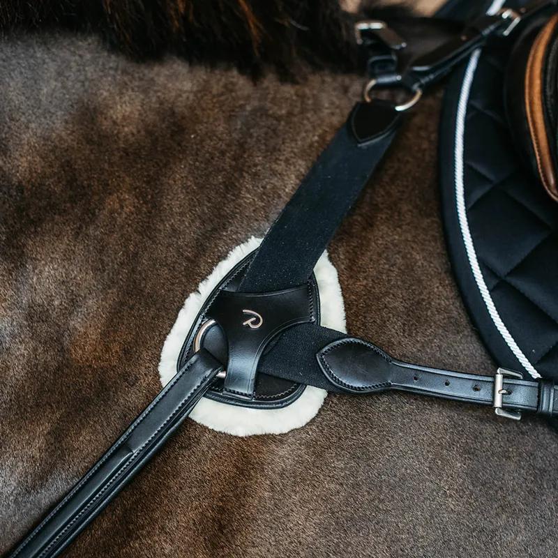 Dy'on New English 5-Point Elastic Breastplate - Black-2