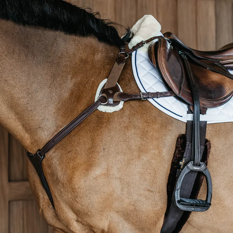 Dy'on New English 5-Point Elastic Breastplate - Brown