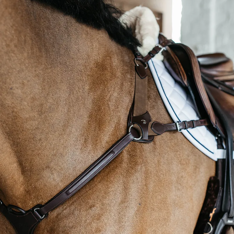 Dy'on New English 5-Point Elastic Breastplate - Brown-2