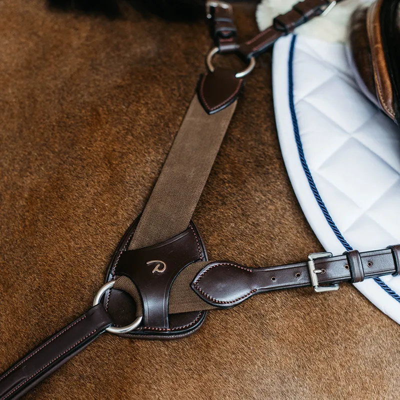 Dy'on New English 5-Point Elastic Breastplate - Brown-3