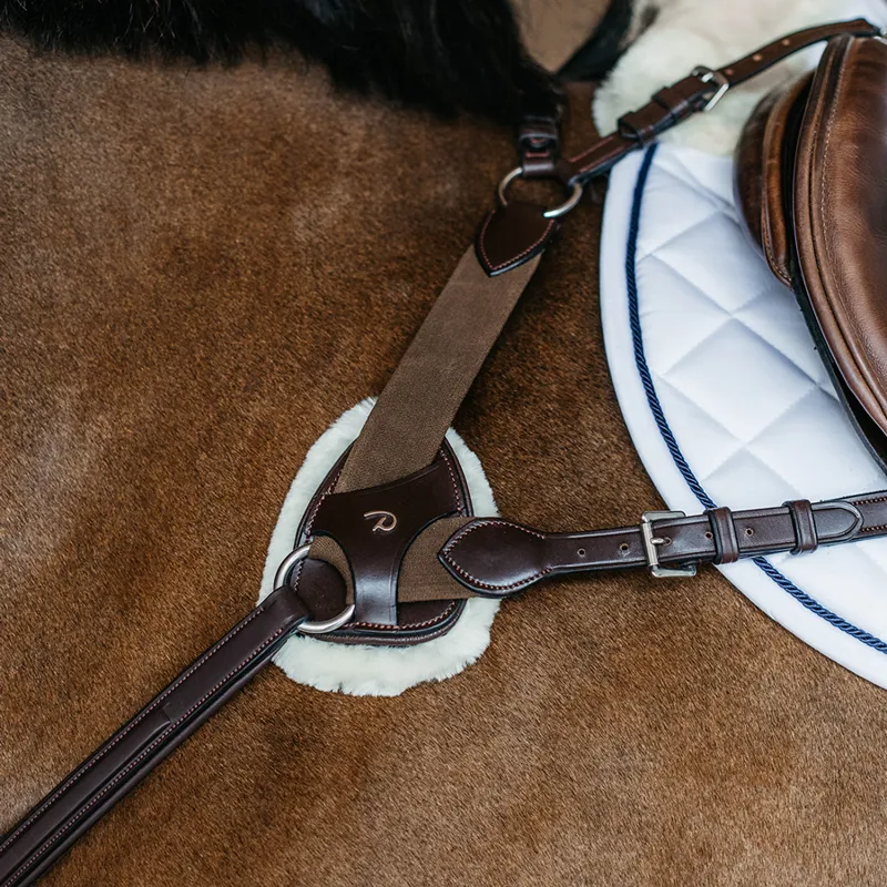 Dy'on New English 5-Point Elastic Breastplate - Brown-4