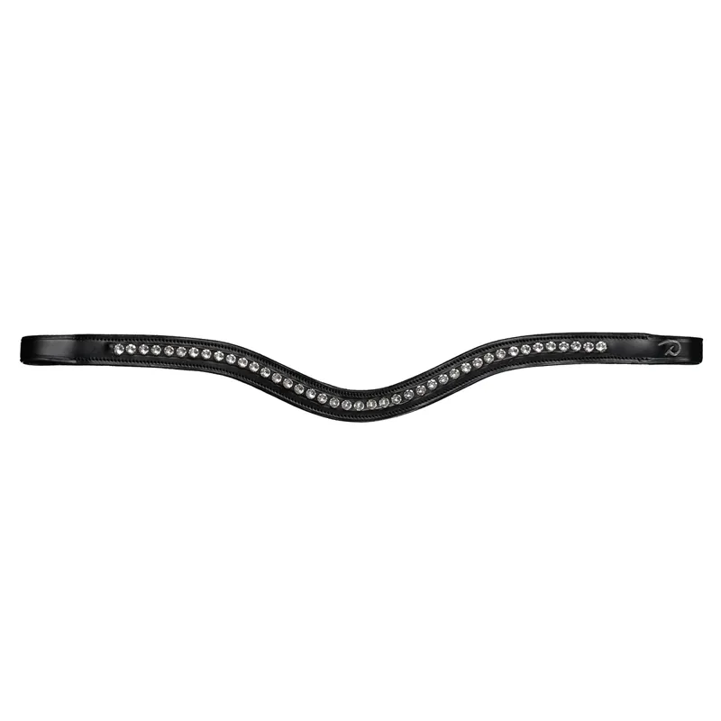 Dy'on New English Swarovski V-Shape Browband - Black/White