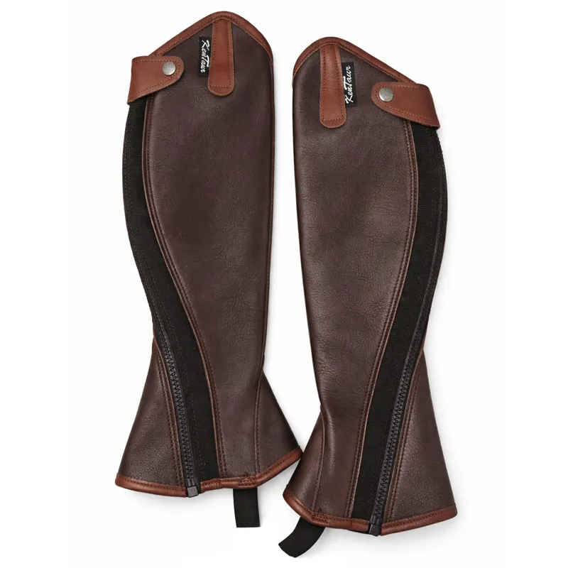 Kentaur Livorno Leather Half Chaps - Brown/Tobacco