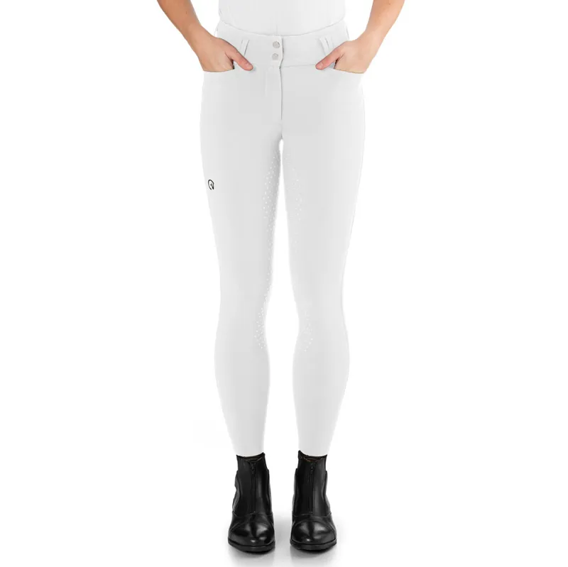 EGO7 Dressage CA Full Grip Ladies Competition Breeches - White