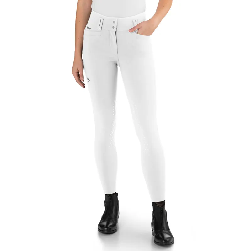 EGO7 Jumping CA Knee Grip Ladies Competition Breeches - White