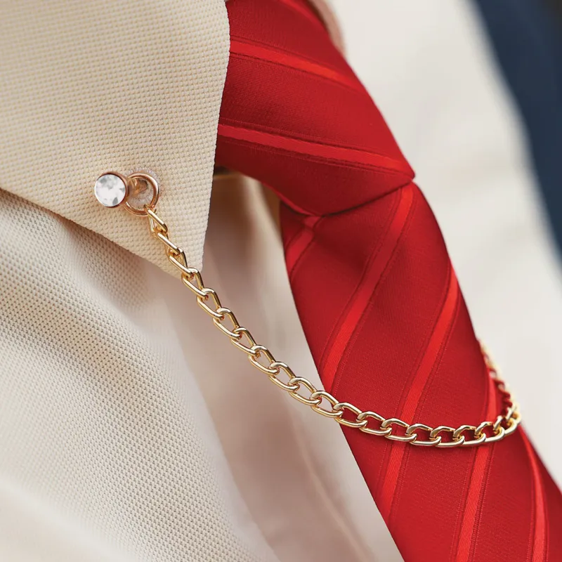 Equetech Crystal Showing Collar Pin and Chain - Gold/Silver Crystal-1