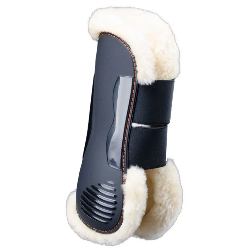 eQuick eLight Fluffy Front Tendon Boots - Black-2