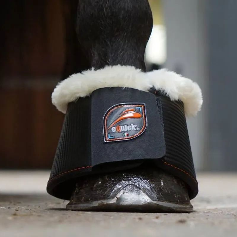 eQuick eOverreach Carbon Fluffy Overreach Boots - Black-1