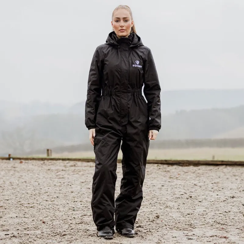 EQUIDRY All-In-One Womens Waterproof Jumpsuit - Black