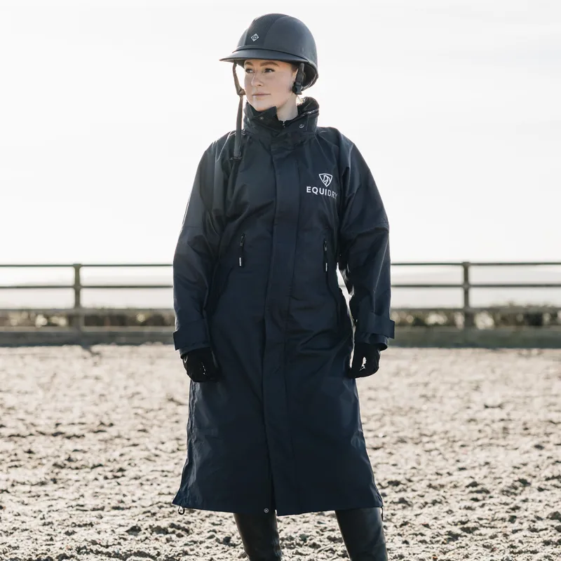 EQUIDRY Evolution Mesh Lined Waterproof Jacket - Black/Black-3