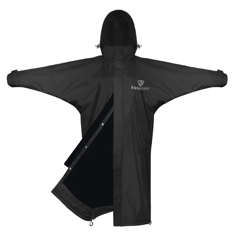 EQUIDRY Evolution Mesh Lined Waterproof Jacket - Black/Black-1