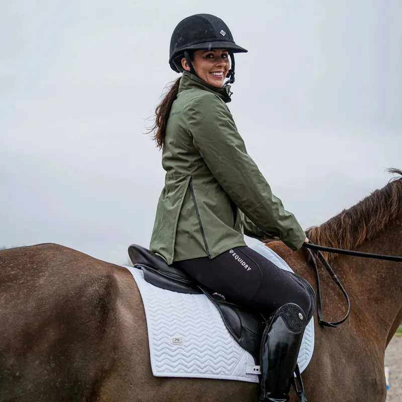 EQUIDRY Iris Womens Waterproof Riding Jacket - Green-2