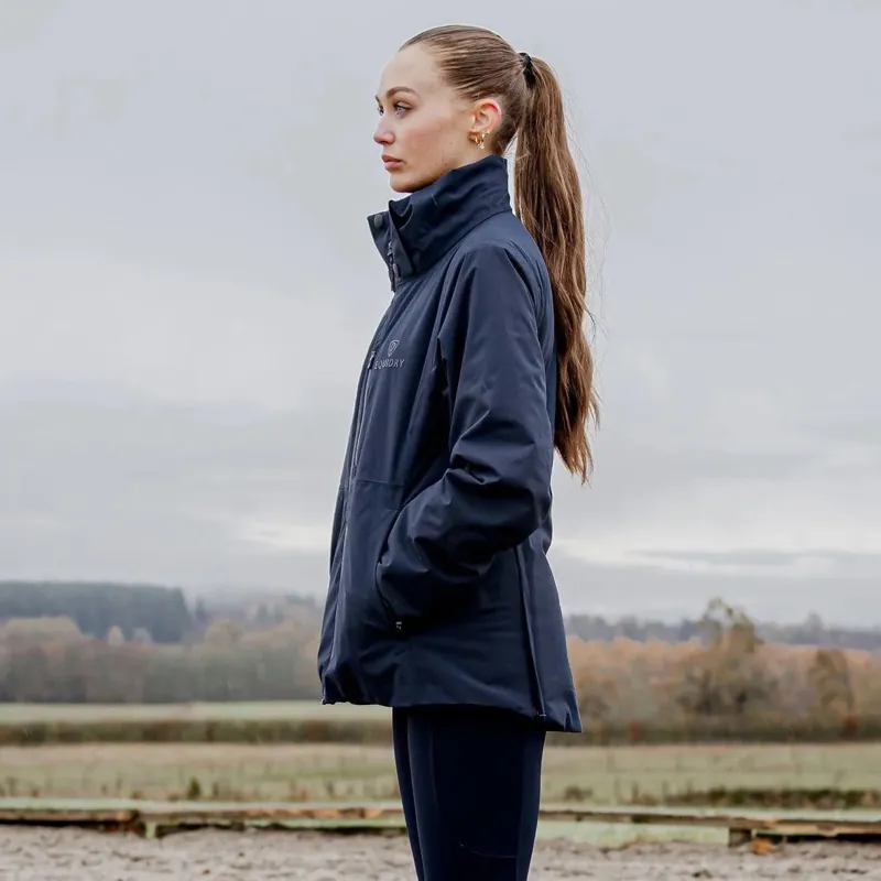 EQUIDRY Iris Womens Waterproof Riding Jacket - Navy-1