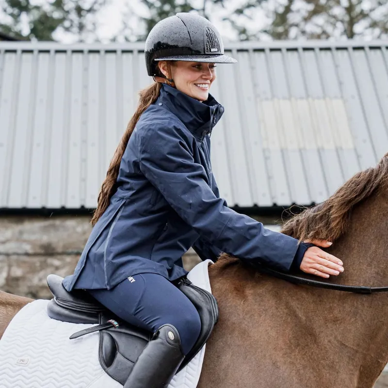 EQUIDRY Iris Womens Waterproof Riding Jacket - Navy-3
