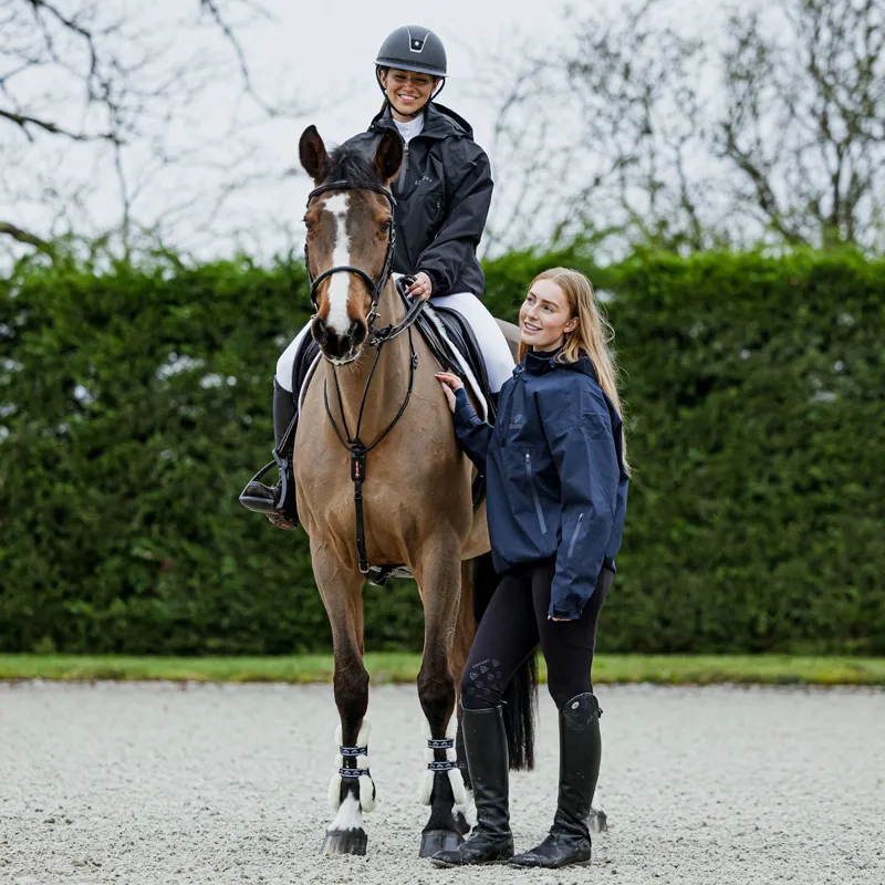 EQUIDRY Storm Smock Waterproof Quarter Zip Adults Jacket - Black-8
