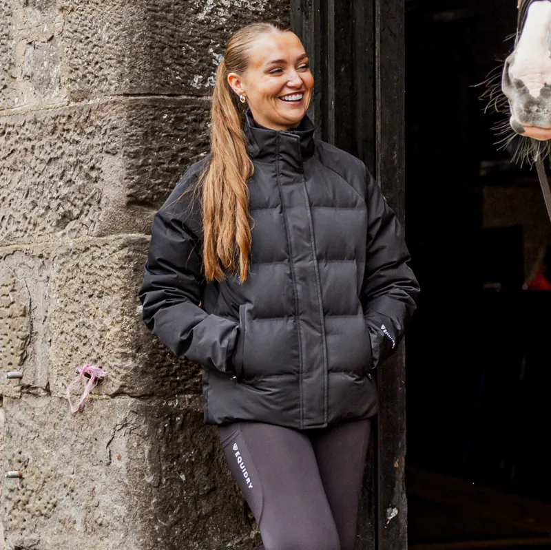 EQUIDRY Talia Waterproof Womens Puffer Jacket - Black-1