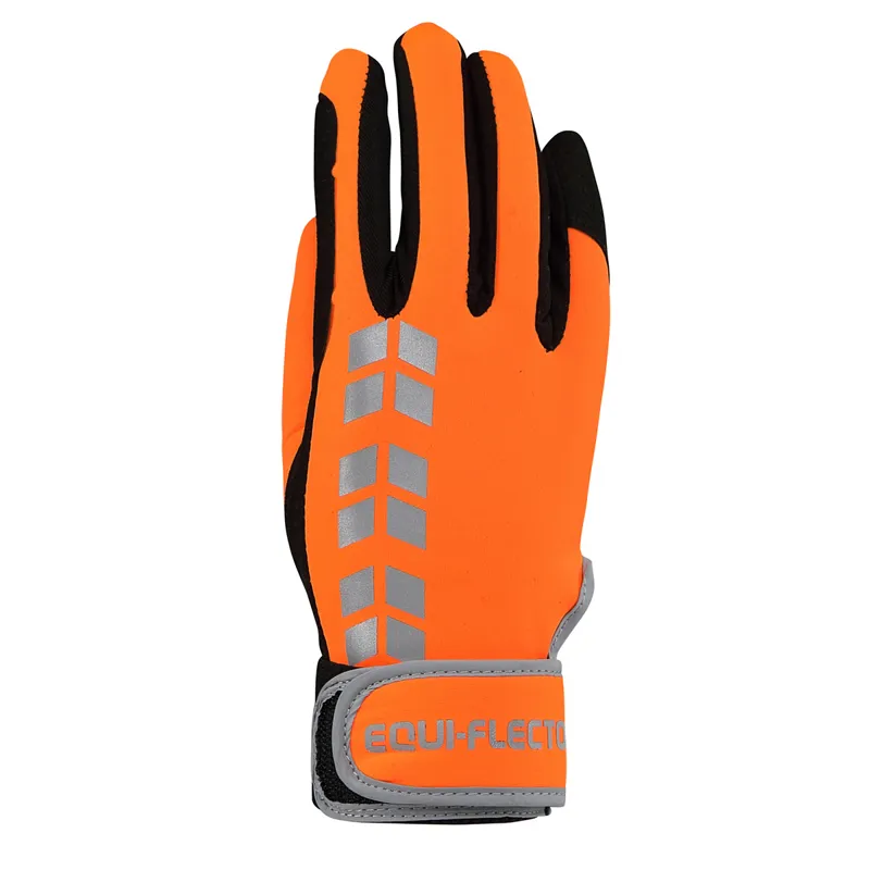 EQUI-FLECTOR Adults Riding Gloves - Orange