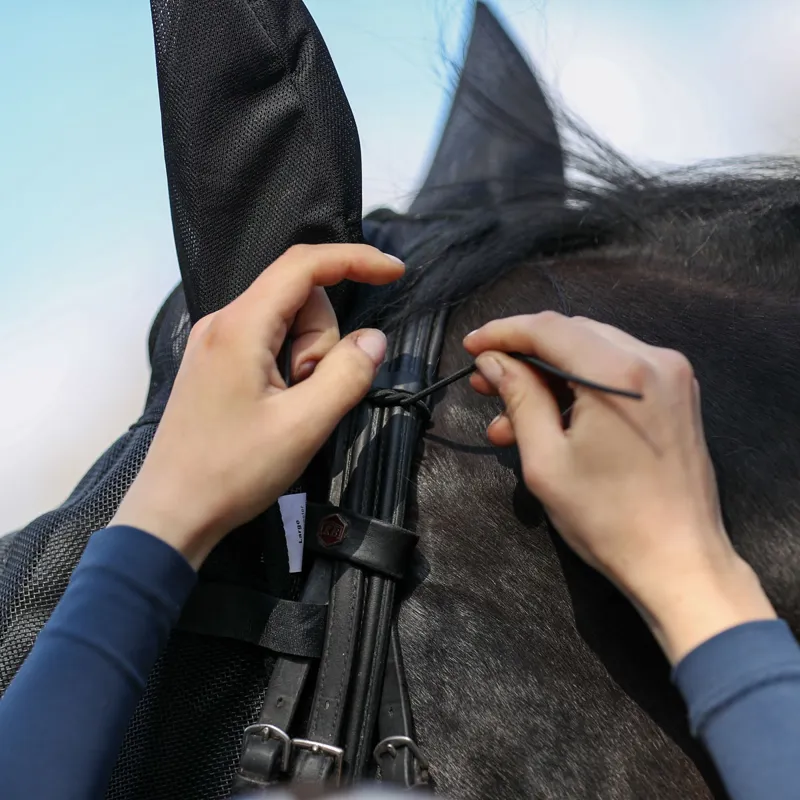 Equilibrium Net Relief Riding Fly Mask with Ears - Black-3