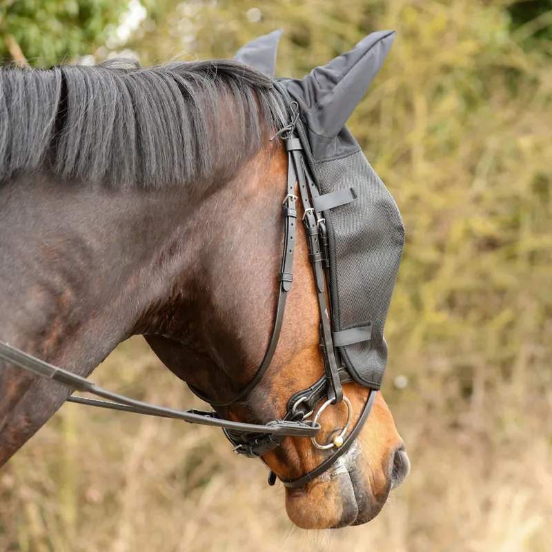 Equilibrium Net Relief Riding Fly Mask with Ears - Black-2