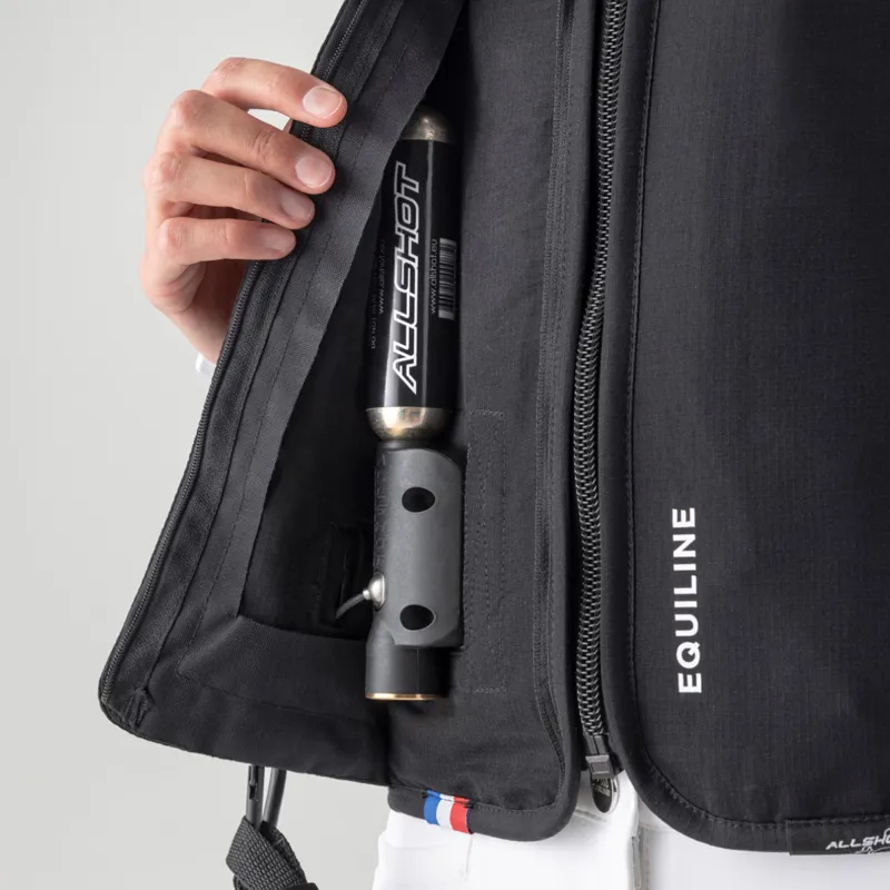 Equiline Belair Unisex Air Jacket with Level 2 Back Protector - Black-4