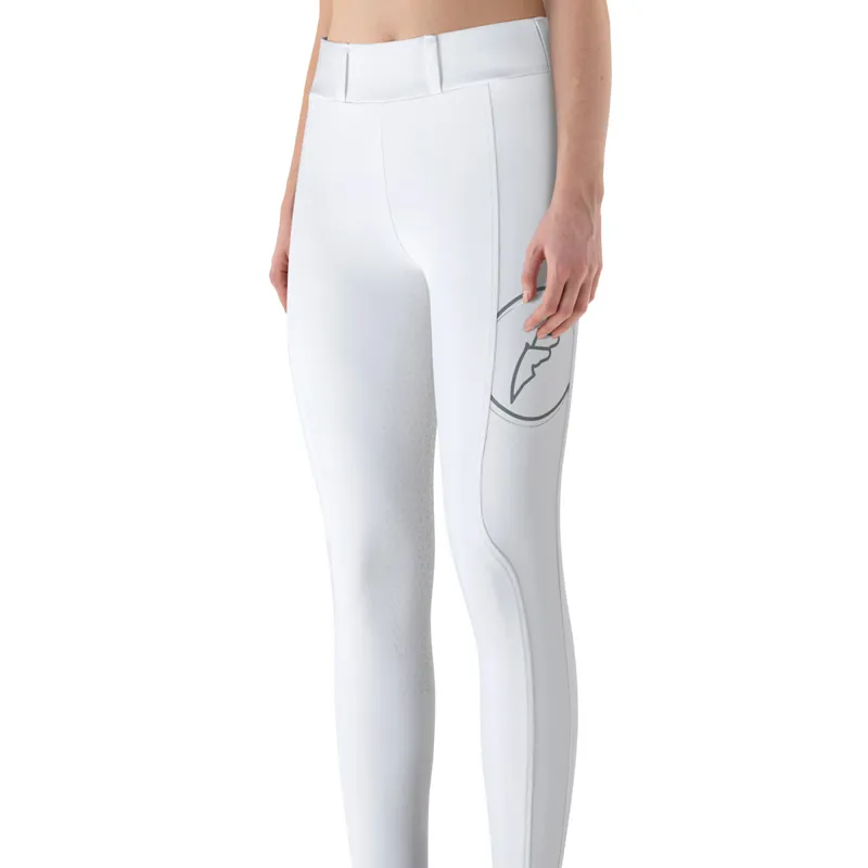 Equiline Evrafh Full Grip Womens Competition Riding Tights - White