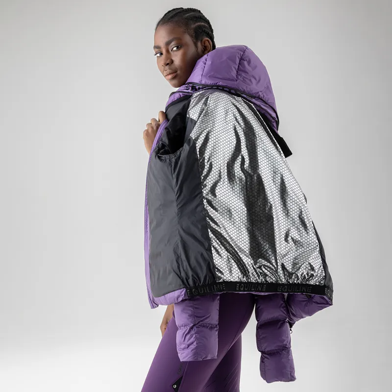 Equiline Caiety Ladies Ripstop Padded Jacket - Patrician Purple-4
