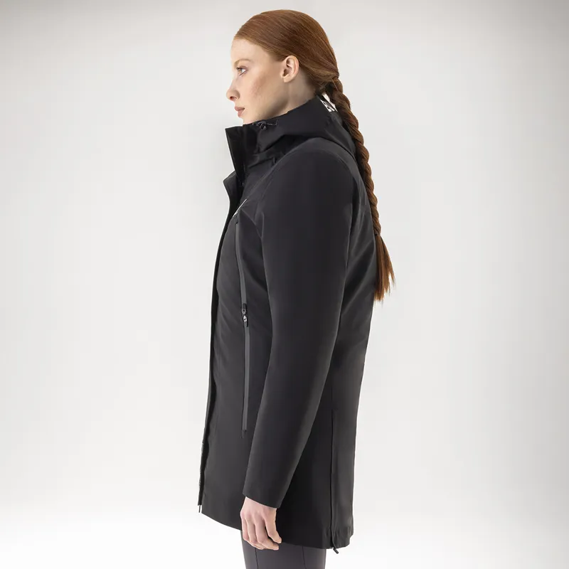 Equiline Cegnum Waterproof Ladies 3-in-1 Long Jacket - Black-2