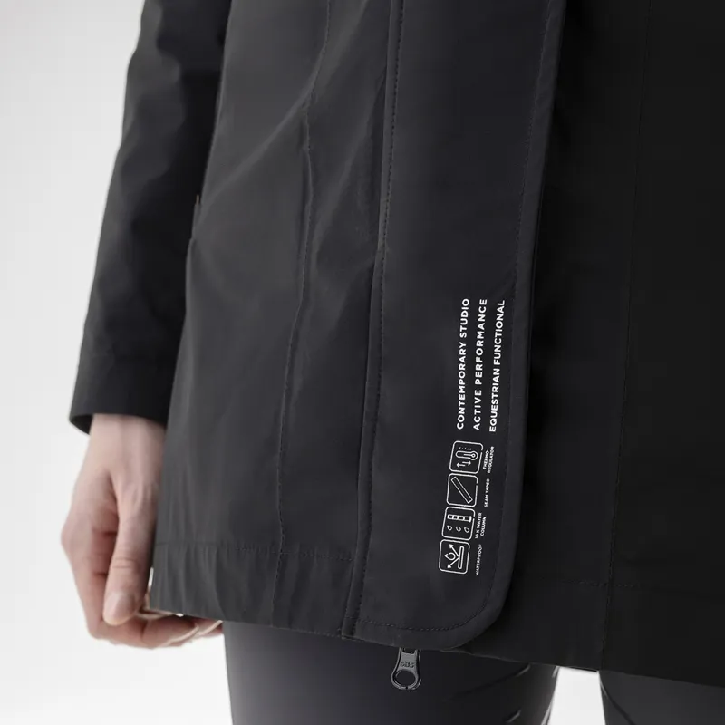 Equiline Cegnum Waterproof Ladies 3-in-1 Long Jacket - Black-3