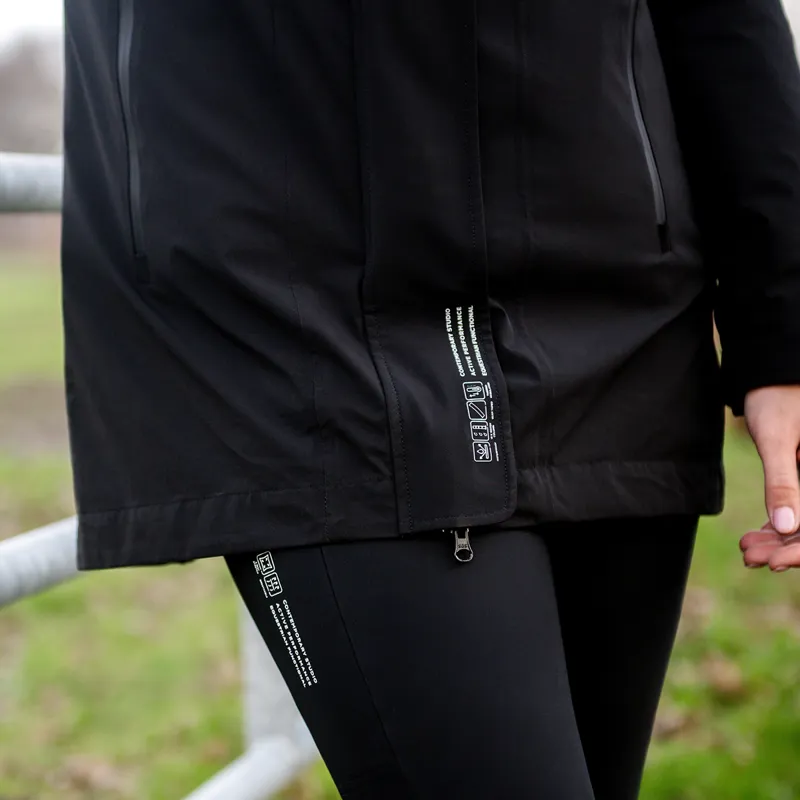 Equiline Cegnum Waterproof Ladies 3-in-1 Long Jacket - Black-6