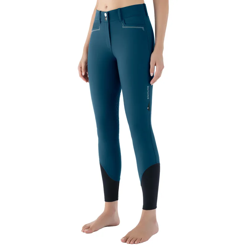 Equiline Eufrekh Knee Grip Womens High Waist Breeches - Legion Blue-1