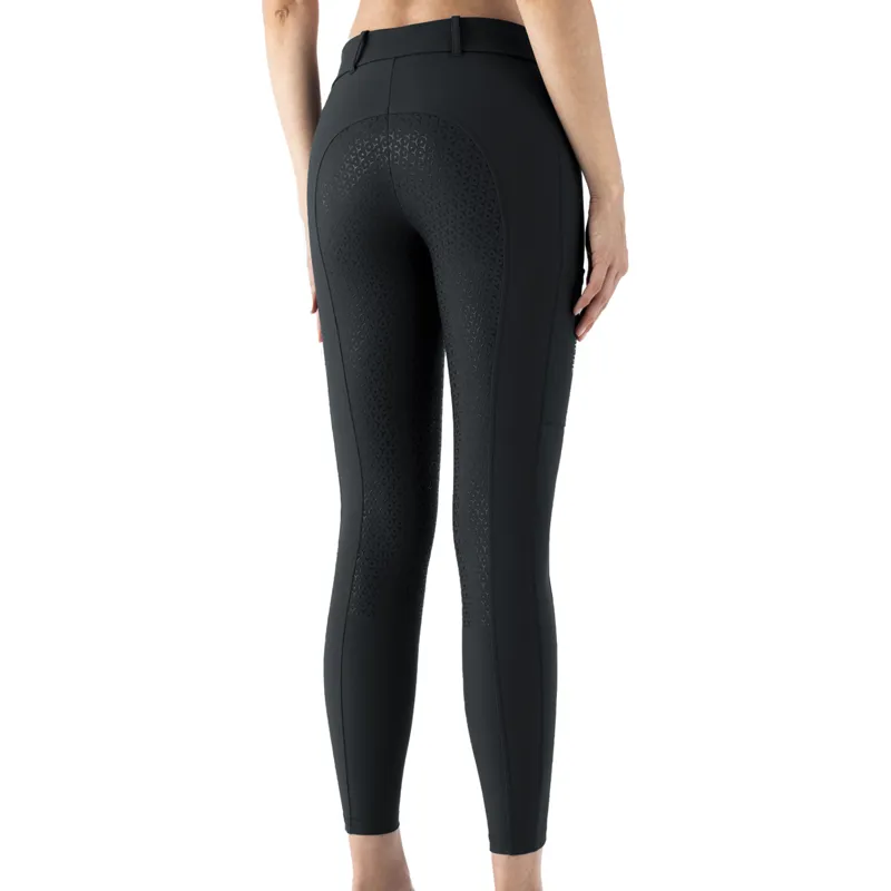 Equiline Evrafh Full Grip Womens Riding Tights - Black-1