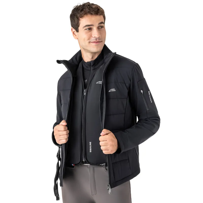 Equiline Exot Mens Airbag-Compatible Softshell Jacket - Black-4